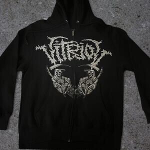 Black Vitriol zip-up hoodie Brand New Size Medium  Y2K